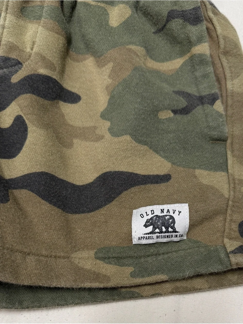 Old Navy Boys Camo Elastic-Waist Shorts in Green and Brown